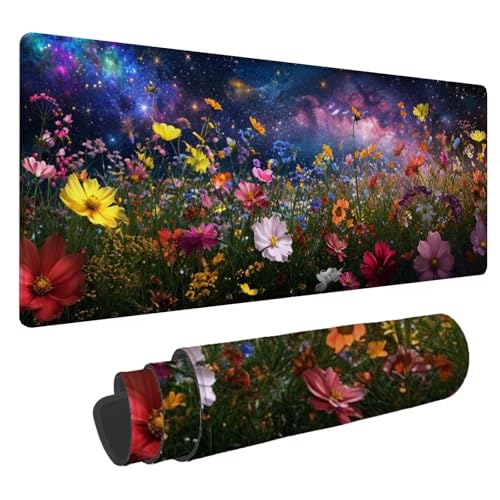 Mousepad 1200x600x3mm XXL Farbe Gaming Mauspad Sternenhimmel Mouse Pad Groß Wasserdicht Glatte Oberfläche Schreibtischunterlage Genähten Kanten Mauspads für Büro und Zuhause Schreibtisch N-459 von Nigsnxng