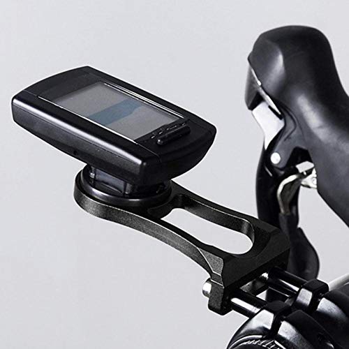 Fahrradcomputerhalterung, langlebiger Metall-Fahrradcomputerhalterung GPS-Halterung für Garmin Cateye Bryton, Mountainbike-Messgerätehalter, Fahrradverlängerungshalterung für den Außenbereich(Schwarz) von Niiyen