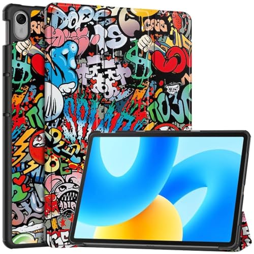 Für Huawei Matepad 11,5 Zoll Hülle, Tablet Hülle für Huawei Matepad 11,5 Zoll (2023) Trifold Stand Cover mit Stifthalter, Auto Sleep/Wake Soft PU Leder Schutzhülle Lucky von Nikaque