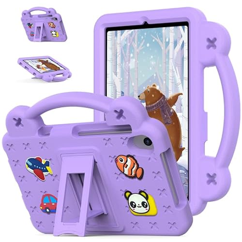 Für TCL Tab 8 LE (9137W) / TCL Tab 8 WiFi (9132X) 2023 Kinder Hülle, Tablet Hülle Kinder Freundlich, DIY Cute Design, Griff mit Ständer, EVA Leichte Schutzhülle Cover, Rosa von Nikaque