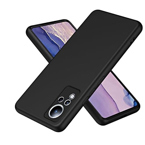 Nikaque Für Infinix Note 11 Handyhülle, Liquid Silicone Case, Full Body Protective Covered Gel Rubber Slim Shockproof Cover Kompatibel mit Infinix Note 11, Schwarz von Nikaque