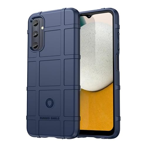 Nikaque Hülle für Samsung Galaxy A05s, Vollschutz Rugged Shield, Anti-Rutsch-Gitter-Textur, Luftkissen Militär Stoßfest, Weiche TPU Bumper Handyhülle Cover für Samsung Galaxy A05s, Blau von Nikaque