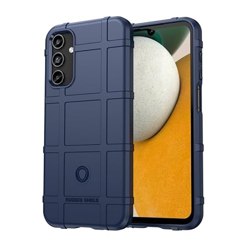 Nikaque Hülle für Samsung Galaxy A15, Vollschutz Rugged Shield, Anti-Rutsch-Gitter-Textur, Luftkissen Militär Stoßfest, Weiche TPU Bumper Handyhülle Cover für Samsung Galaxy A15, Blau von Nikaque