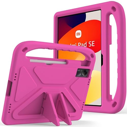 Nikaque Kinder-Schutzhülle für Xiaomi Redmi Pad SE 11 Zoll (2023), EVA-Schaum, leicht, stoßfest, langlebig, Tablet-Schutzhülle mit Griff und Ständer für Kinder, Rosa von Nikaque