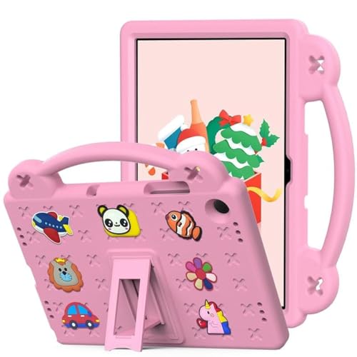 Nikaque für Samsung Galaxy Tab A9 Plus 2023 11 Zoll Hülle Kinder, Tablet Hülle Kinderfreundlich, DIY Niedliches Design, Griff mit Ständer, EVA Leichte Schutzhülle, Rosa von Nikaque