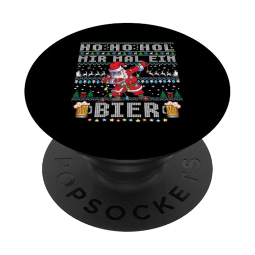 Lustiges Weihnachsoutfit Ugly Christmas Sweater Weihnachts PopSockets Klebender PopGrip von Nikolaus Weihnachten Weihnachtsshirt Herren Damem