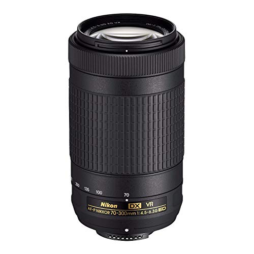 Nikon 20062 AF-P DX Nikkor 70-300mm 1:4.5-6.3G ED VR Objektiv (58 mm Filtergewinde) für Nikon-F-Bajonett schwarz von Nikon