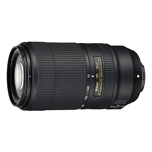 Nikon AF-P Nikkor 70-300mm 1:4.5-5.6E ED VR Objektiv (62 mm Filtergewinde) für Nikon-F-Bajonett schwarz von Nikon