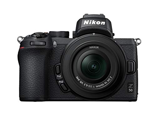 Nikon Z 50 KIT DX 16-50 mm 1:3.5-6.3 VR Kamera im DX-Format (20,9 MP, OLED-Sucher mit 2,36 Millionen Bildpunkten, 11 Bilder pro Sekunde, Hybrid-AF mit Fokus-Assistent, ISO 100-51.200, 4K UHD Video) von Nikon