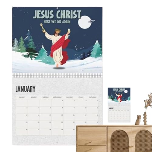 Christlicher Kalender, Monatskalender 2025,Home Familie Jesus Christus Wandkalender - Monatskalender 2025, Organisations- und Planungskalender für tägliche Terminnotizen von Niktule