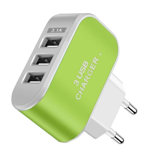 Ladeblock Für Mehrere Geräte, USB-Ladeblock Mit Mehreren Anschlüssen, 3 Ports Wandadapter Tragbares Ladegerät, Leuchtender Intelligenter USB-Stecker Für Smartphone, Laptop, Zuhause Ladeblock Für Mehrere Geräte, USB-Ladeblock Mit Mehreren Anschlüssen, 3 Ports Wandadapter Tragbares Ladegerät, Leuchtender Intelligenter USB-Stecker Für Smartphone, Laptop, Zuhause von Niktule