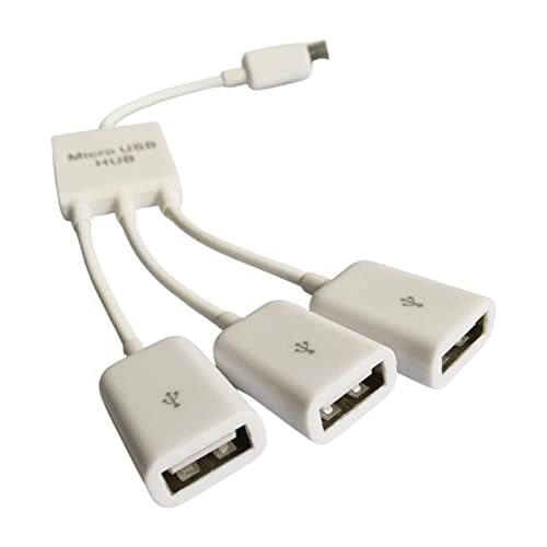 Niktule -USB-Multiport-Hub | USB-OTG-Hub - Weißer Multiport-Hub OTG-Host-Netzladegerät OTG-Hub für Maus, Tablets, Computer und die meisten OTG-Telefone von Niktule