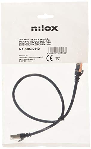 Nilox NX090502112 Netzwerkkabel Kreuz, 0,5 m, Schwarz von Nilox