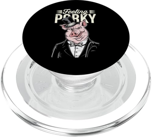 Feeling Porky Lustiges Schweineschwein PopSockets PopGrip für MagSafe von Nineblack