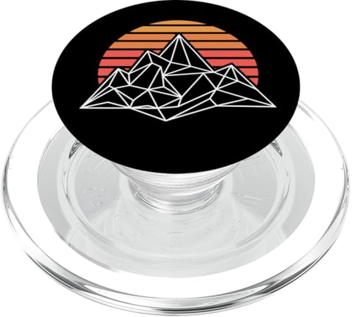 Geometrischer Retro-Sonnenuntergang PopSockets PopGrip für MagSafe von Nineblack