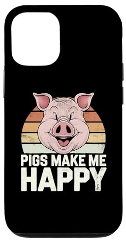 Hülle für iPhone 12/12 Pro Schweine machen mich glücklich lustiges Schwein 03 von Nineblack