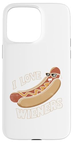 Hülle für iPhone 15 Pro Max I love Wieners Lustiger Humor Vintage Grafik von Nineblack