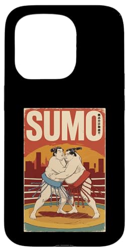 Hülle für iPhone 15 Pro Tokio Vintage Japanisches Sumo 03 von Nineblack