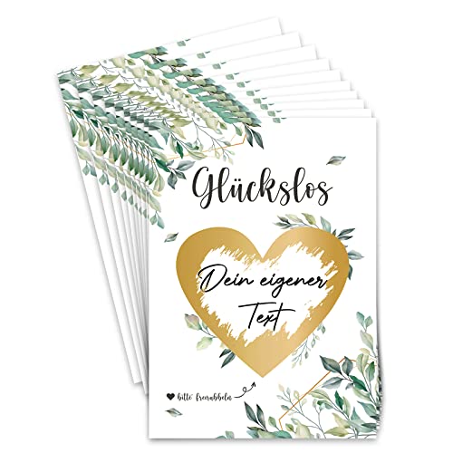 Ninky 10 Rubbelkarten zum selber beschriften »Glückslos« Rubbellose selber machen| Rubbelkarte selbst gestalten Blanko Karte | Geschenk Gutscheine zum selber ausfüllen | 10er Set (10 Karten) von Ninky