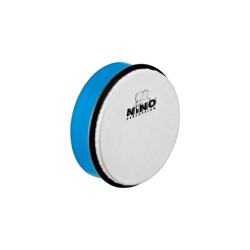 Nino Percussion Hand Drum Instrument - Kleine Handtrommel für Kinder ab 3 Jahren - Durchmesser 6 Zoll (ca. 15 cm) - Kunststoff, Blau (NINO4SB) von Nino Percussion