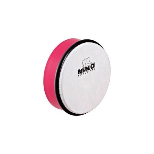 Nino Percussion Hand Drum Instrument - Kleine Handtrommel für Kinder ab 3 Jahren - Durchmesser 6 Zoll (ca. 15 cm) - Kunststoff, Pink (NINO4SP) von Nino Percussion