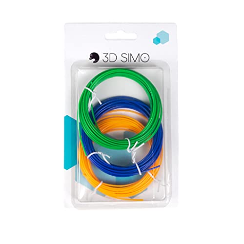 3D Simo 3Dsimo-ABS-1 Filament-Paket ABS 1.75mm 120g Blau, Gruen, Gelb 1St. von Nintendo