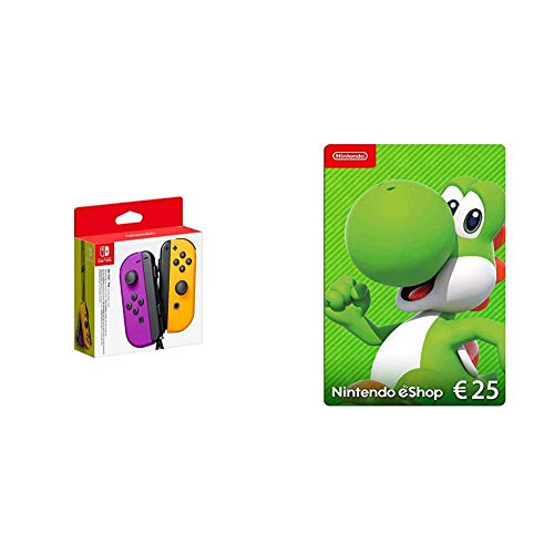 Nintendo Joy-Con 2er-Set, neon-lila/neon-orange & Nintendo eShop Card | 25 EUR Guthaben | Download Code von Nintendo