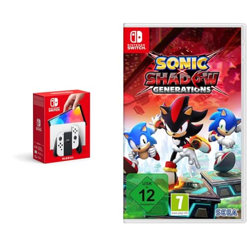 Nintendo Switch-Konsole (OLED-Modell) Weiß & Sonic x Shadow Generations Switch von Nintendo