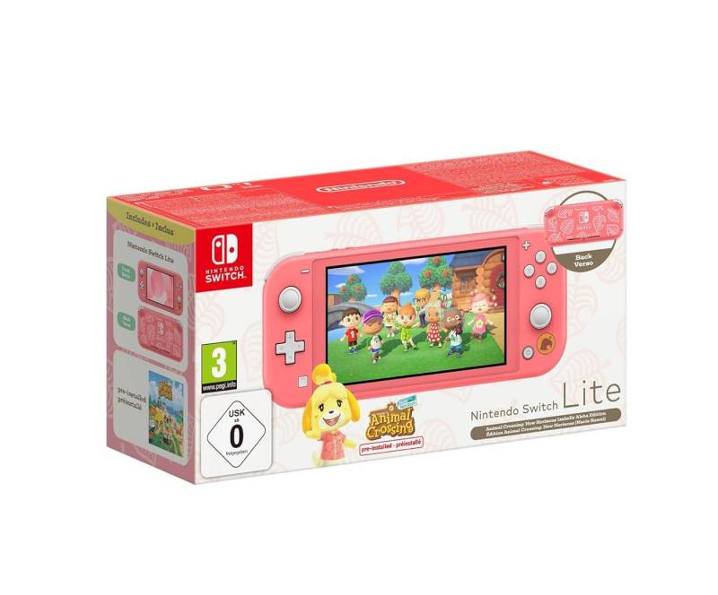 Nintendo Switch Lite Animal Crossing New Horizon Bundle Isabelle Aloha rot von Nintendo