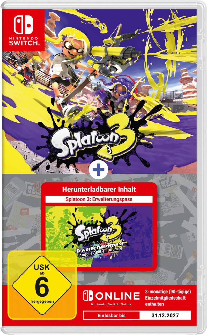 Splatoon 3 Bundle inkl. Erweiterungspass + 90 Tage Nintendo Switch Online von Nintendo