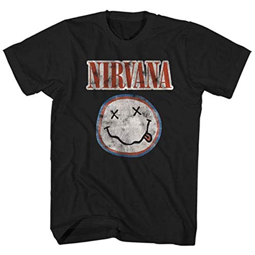 T-Shirt # M Unisex Black # Distressed Logo von Nirvana