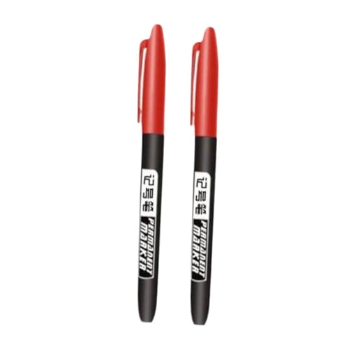 2Pcs Permanent Marker Stifte Öl-farbe Marker Farbe Marker Stifte 1,5mm Spitze für Holz, ROT von Nishiyuenyi