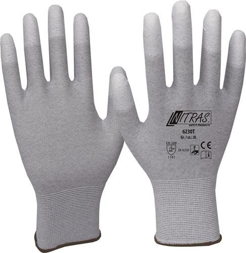 Nitras Handschuhe Gr.9 grau/weiß EN 388,EN 16350 PSA II 6230T-9 von Nitras