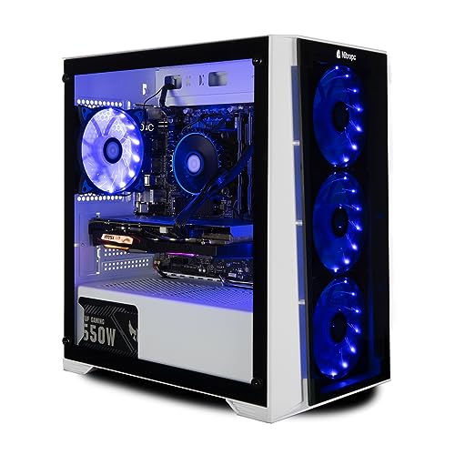 NitroPC - Gaming PC Advanced Nitro (Intel Core i5 12400 6/12 4.4GHz, RTX 3050 8GB, RAM 16GB, M.2 512GB + HDD 1TB, Windows 11 Home, WiFi) Gamer PC, Desktop Computer von NitroPC