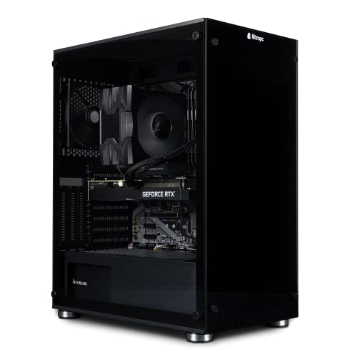 NitroPC - PC Work Pro Silver | Workstation (AMD Ryzen 7 7700X 8/16 5.4GHz, RTX 3060 12GB, RAM 32GB, M.2 512GB + HDD 2TB, Windows 11, WiFi) Büro PC, Desktop PC, Arbeit Computer von NitroPC