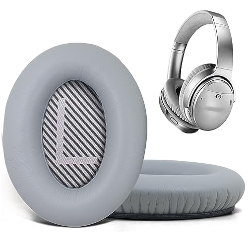 Ersatz-Ohrpolster für Bose QuietComfort 35 35 II 15 25 (qc 35 25 15/QC35 II), Kopfhörer-Ohrpolster, hochdichte Memory-Baumwolle, weiches Leder, adaptive Geräuschisolierung, Kopfhörer-Pads von Niukeke