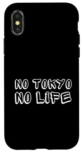 Hülle für iPhone X/XS Japanische Stadt, kein Tokio, kein Leben, Tokio, Japan von No Life Designs for City Lovers