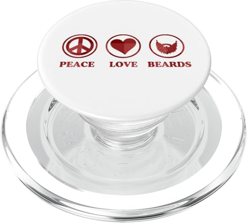 Frieden, Liebe und Bärte PopSockets PopGrip für MagSafe von No Shave November Essentials for Dads with Beards