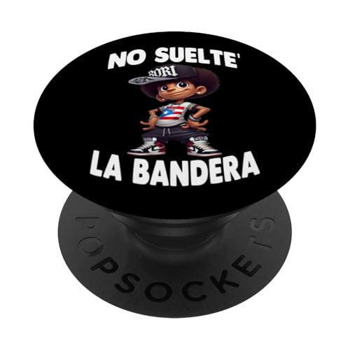 No Suelte La Bandera Puerto Rico Flagge Afro Bori Kid Funny PopSockets Klebender PopGrip von No Suelte' La Bandera More Designs Here