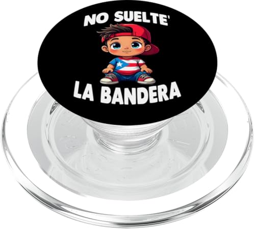 No Suelte La Bandera Puerto Rico Flagge Boricua Kid Prince Boy PopSockets PopGrip für MagSafe von No Suelte' La Bandera More Designs Here