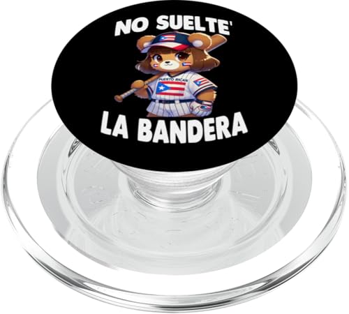 No Suelte La Bandera Puerto Rico Flagge Boricua Softball Bär PopSockets PopGrip für MagSafe von No Suelte' La Bandera More Designs Here