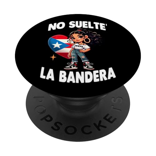 No Suelte La Bandera Puerto Rico Flagge Mädchen Herz Boricua PopSockets Klebender PopGrip von No Suelte' La Bandera More Designs Here