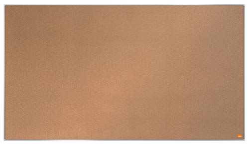 Nobo Widescreen-Kork-Notiztafel, 1220 x 690 mm, Schlanker Zielrahmen, Selbstheilende Korkoberfläche, InvisaMount-Montagesystem, Impression Pro, Hellbraun, 1915416 von Nobo