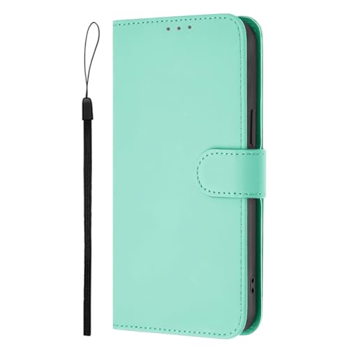 Nodigao Kompatibel für Samsung Galaxy A36 5G Leder Hülle Magnetisch Kickstand mit Kartenfach Einfarbig Muster Motiv Design Hüllen Handyhülle Book Wallet Tasche Case - Menthe von Nodigao