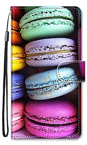 Nodigao für Motorola Moto G35 5G Hülle Leder Magnetisch Kickstand mit Kartenfach Tier Muster Motiv Book Flip Hüllen Handyhülle Tasche Case - Macaron von Nodigao