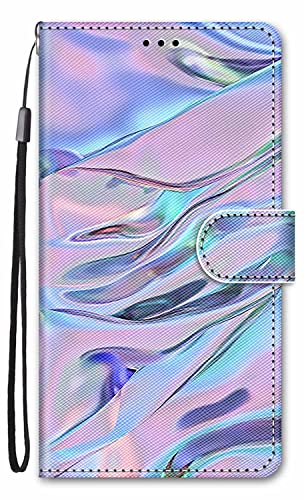 Nodigao für Samsung Galaxy S24 FE 5G Hülle Leder Magnetisch Kickstand mit Kartenfach Tier Muster Motiv Book Flip Hüllen Handyhülle Tasche Case - Lila von Nodigao