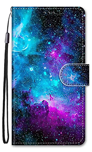 Nodigao für Samsung Galaxy S25 5G Hülle Leder Magnetisch Kickstand mit Kartenfach Tier Muster Motiv Book Flip Hüllen Handyhülle Tasche Case - Universum von Nodigao