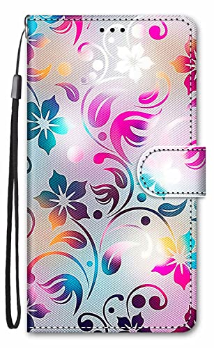 Nodigo-EU für Samsung Galaxy A35 5G Hülle Leder Magnetisch Kickstand mit Kartenfach Tier Muster Motiv Lustig Design Book Flip Hüllen Handyhülle Tasche Case - Blatt von Nodigo-EU