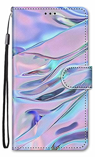 Nodigo-EU für Samsung Galaxy A55 5G Hülle Leder Magnetisch Kickstand mit Kartenfach Tier Muster Motiv Lustig Design Book Flip Hüllen Handyhülle Tasche Case - Lila von Nodigo-EU