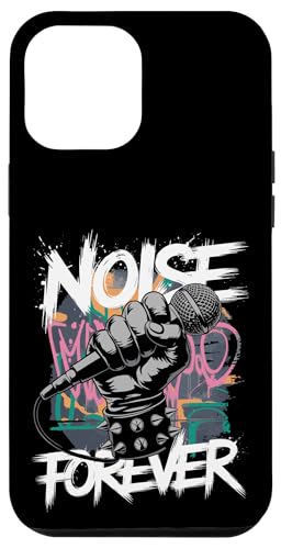 Hülle für iPhone 12 Pro Max Noise Forever Mikrofon Rock Punk Design von Noise Forever Graffiti Microphone Art